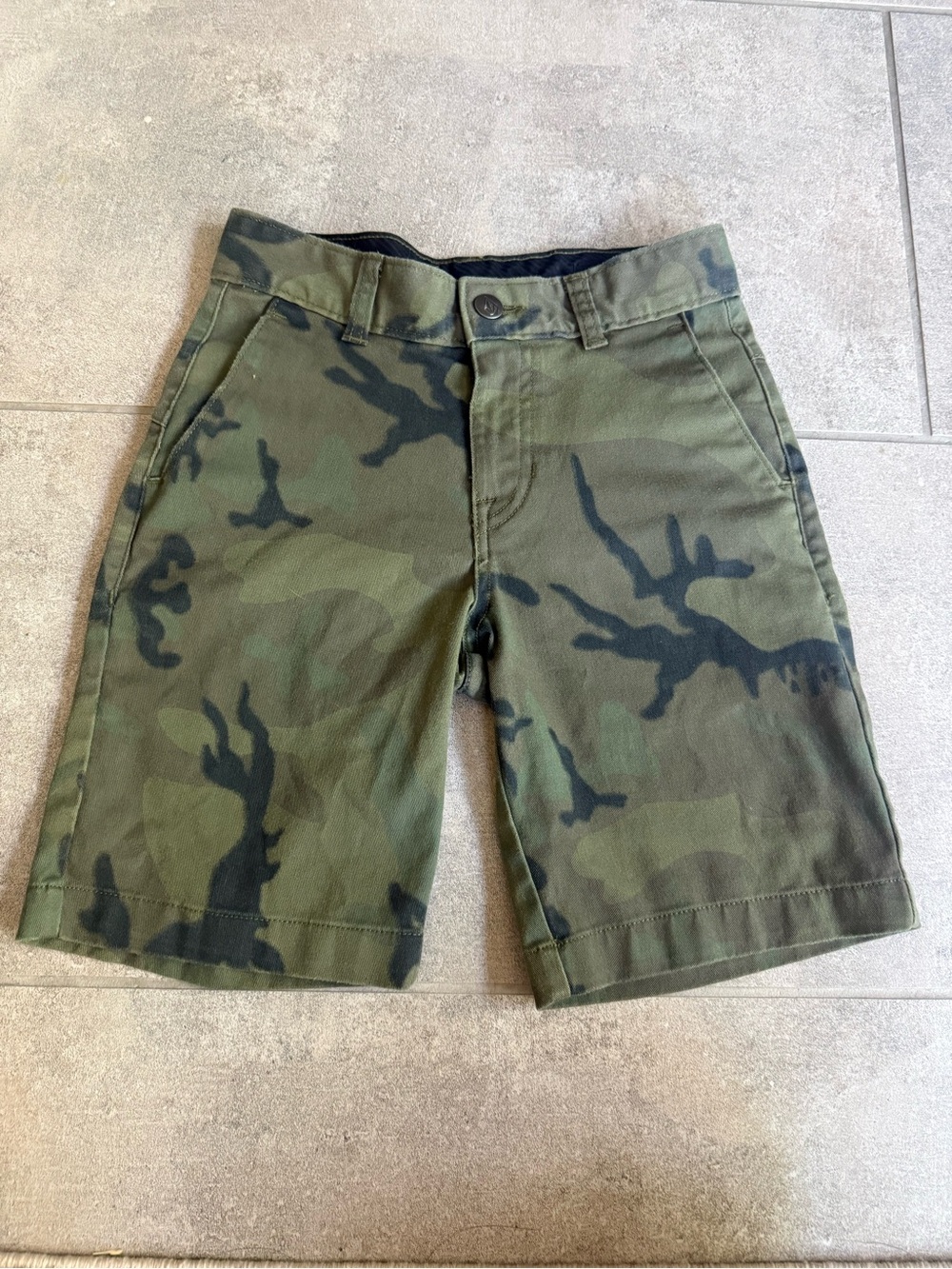Boys Volcom Camo Green Shorts